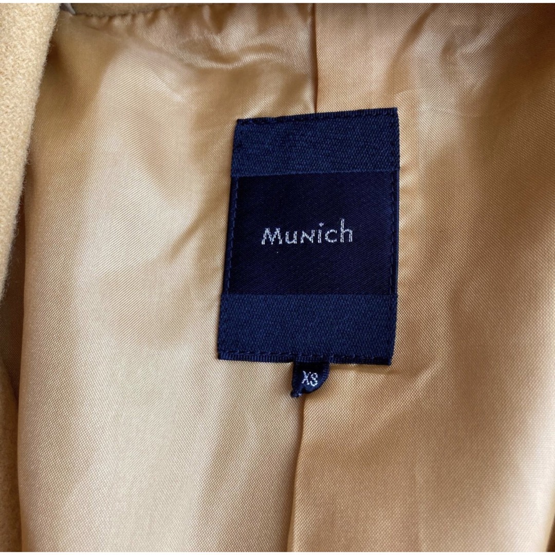 MUNICH(ミューニック)の【USED】Munich ウールメルトンダッフルコートフード ウール 牛革  レディースのジャケット/アウター(ダッフルコート)の商品写真