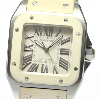 カルティエ(Cartier)のカルティエ CARTIER W20122U2 サントス100MM 自動巻き ボーイズ _800292(腕時計(アナログ))