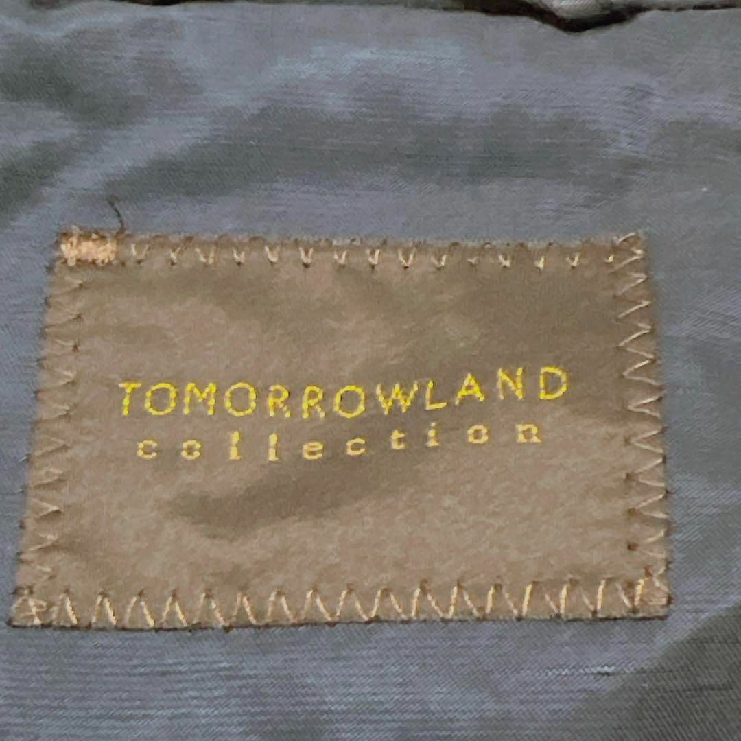 TOMORROWLAND(トゥモローランド)のトゥモローランドコレクション リネン混 ベルテッド スプリングコート 紺 38 レディースのジャケット/アウター(スプリングコート)の商品写真