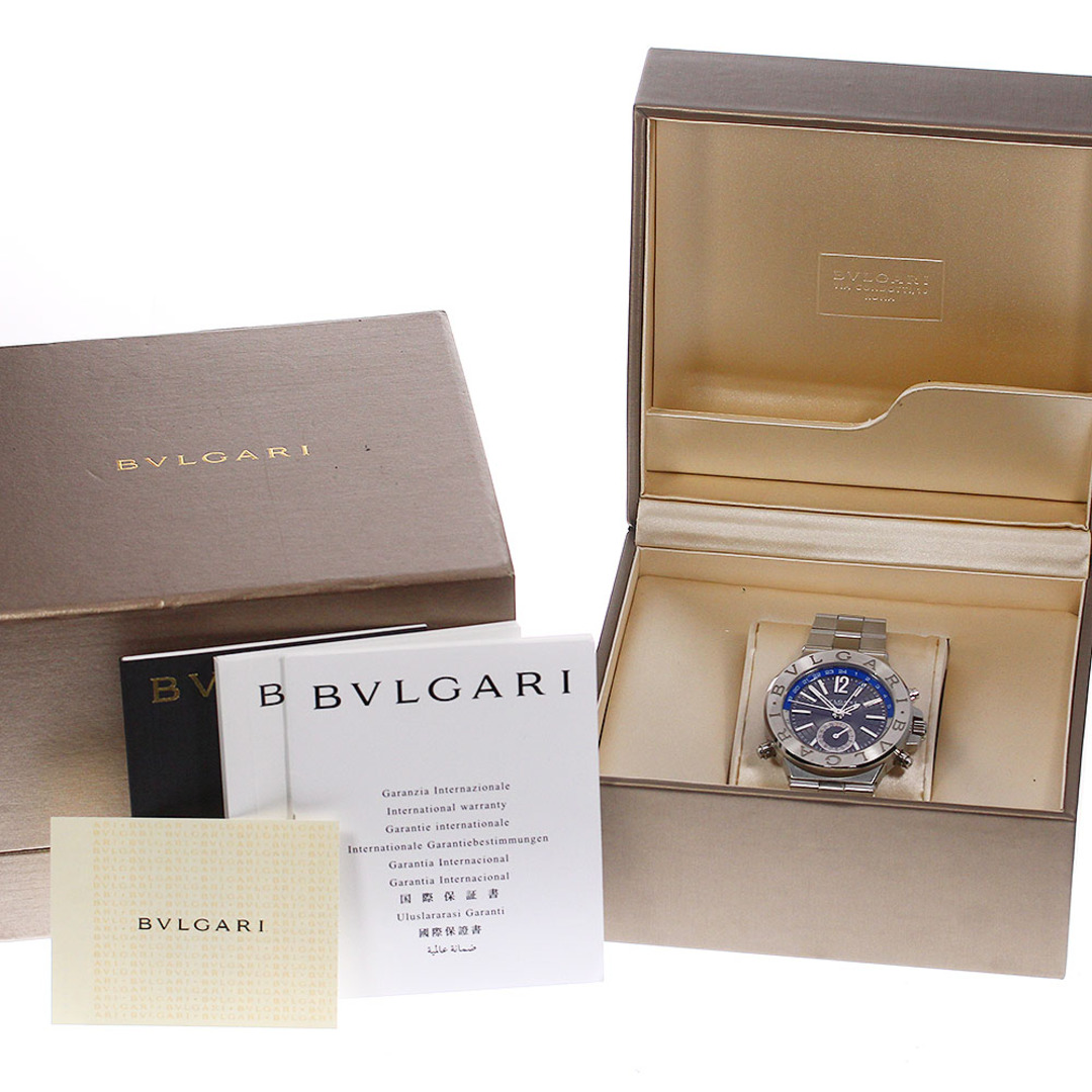 BVLGARI(ブルガリ)のブルガリ BVLGARI DG40SGMT ディアゴノ GMT 自動巻き メンズ 箱・保証書付き_782533 メンズの時計(腕時計(アナログ))の商品写真