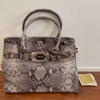 マイケルコース(Michael Kors)のマイケルコース　美品　ハンドバッグ　パイソン柄(ハンドバッグ)