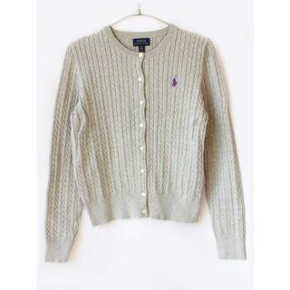 ラルフローレン(Ralph Lauren)の【春物 新入荷!】[ラルフローレン/Ralph Lauren]150cm カーディガン/ケーブルニットコットンカーディガン グレー【中古】子供服 キッズ kids ジュニア 女の子 春秋 tops 902042(カーディガン)