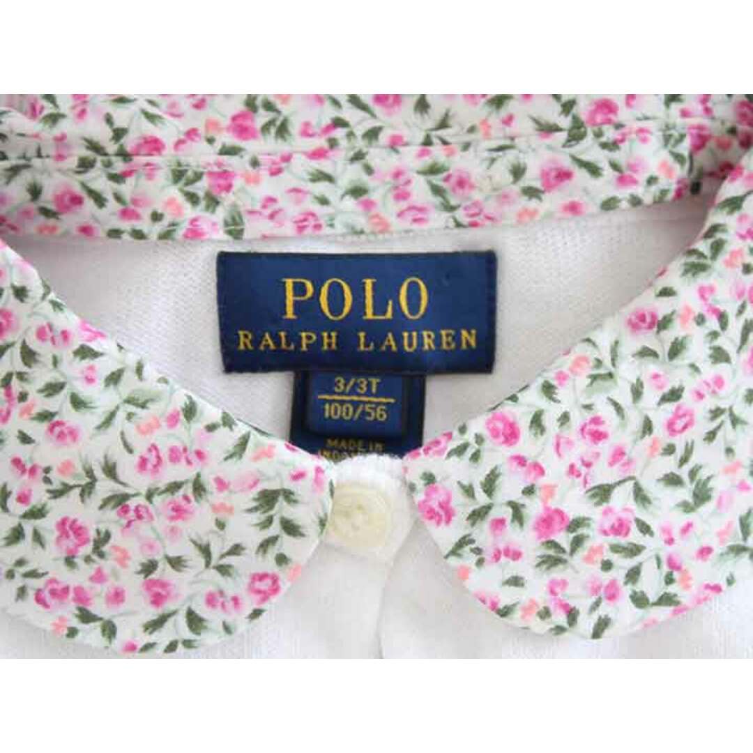 Ralph Lauren(ラルフローレン)の【春物 新入荷!】†ラルフローレン/Ralph Lauren†100cm 長袖カーディガン 白 襟取り外し可【中古】子供服 キッズ kids 女の子 春秋 tops 902042 キッズ/ベビー/マタニティのキッズ服女の子用(90cm~)(カーディガン)の商品写真