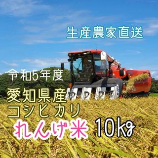 れんげ米　愛知県産コシヒカリ　10㎏（白米9㎏）(米/穀物)