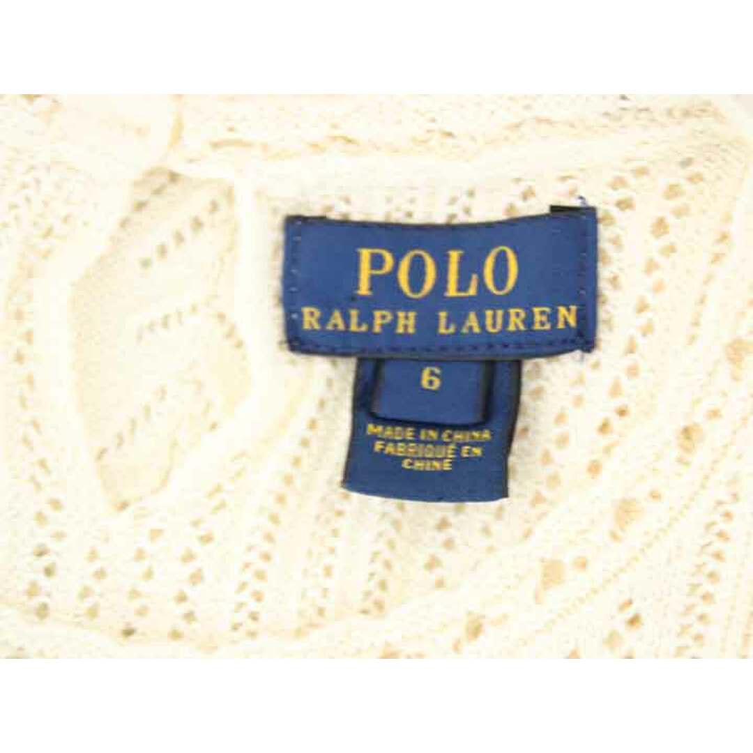 Ralph Lauren(ラルフローレン)の【春物 新入荷!】†ラルフローレン/Ralph Lauren†120cm コットンニット/セーター/ニット/シアーニット 生成り【中古】子供服 キッズ kids  女の子 春秋 tops 902042 キッズ/ベビー/マタニティのベビー服(~85cm)(ニット/セーター)の商品写真