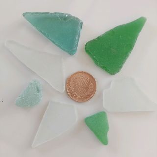 【未使用】15 シーグラス　 天然　ハンドメイド　手芸　材料　素材　ガラス(各種パーツ)