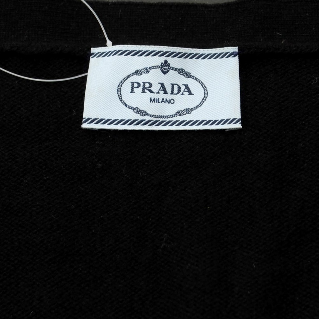 PRADA(プラダ)の【中古】プラダ PRADA カシミヤ カーディガン ブラック【サイズ38】【レディース】 レディースのトップス(カーディガン)の商品写真