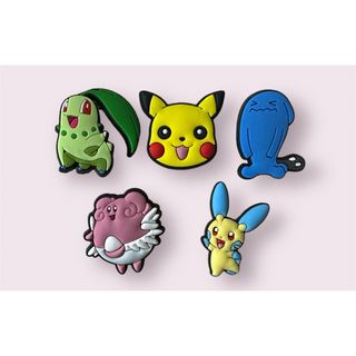 【新品】ポケモン　ジビッツ　5点セット　クロックス　サンダルアクセサリー(キャラクターグッズ)