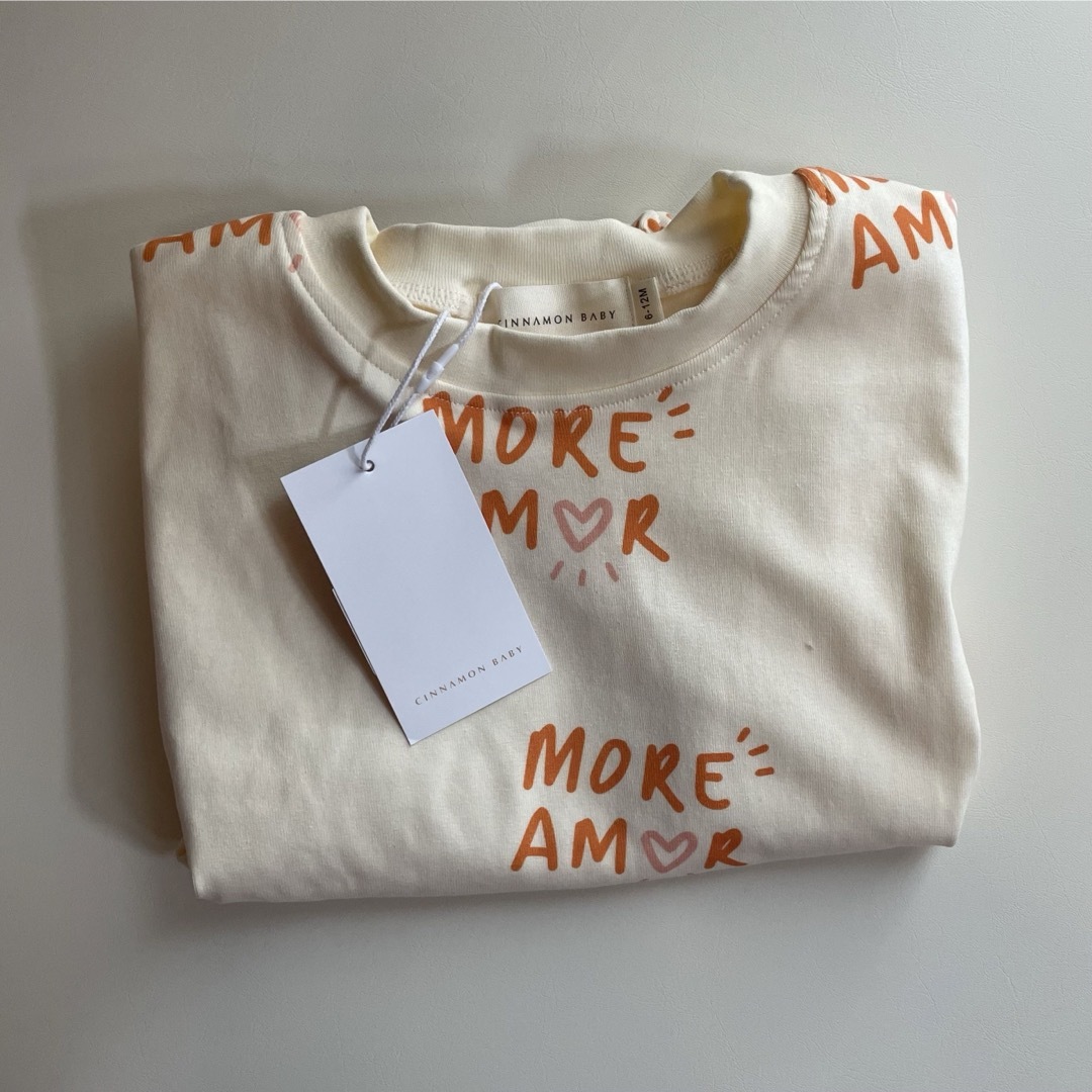 [CINNAMON BABY] More Amor Tshirt Romper キッズ/ベビー/マタニティのベビー服(~85cm)(ロンパース)の商品写真