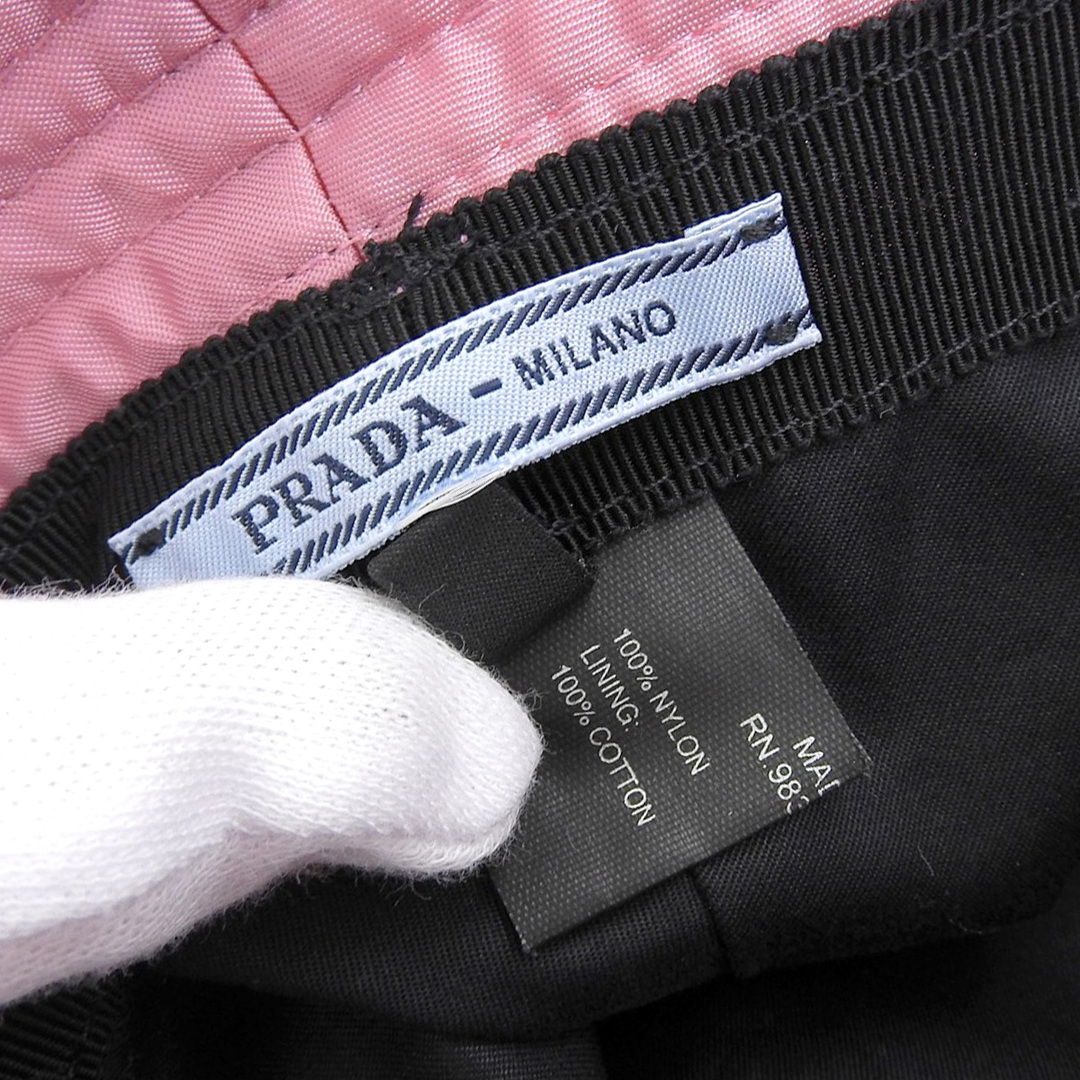 PRADA(プラダ)のプラダ ナイロン バケットハット レディース ピンク PRADA [美品] 【中古】 【アパレル・小物】 レディースの帽子(ハット)の商品写真