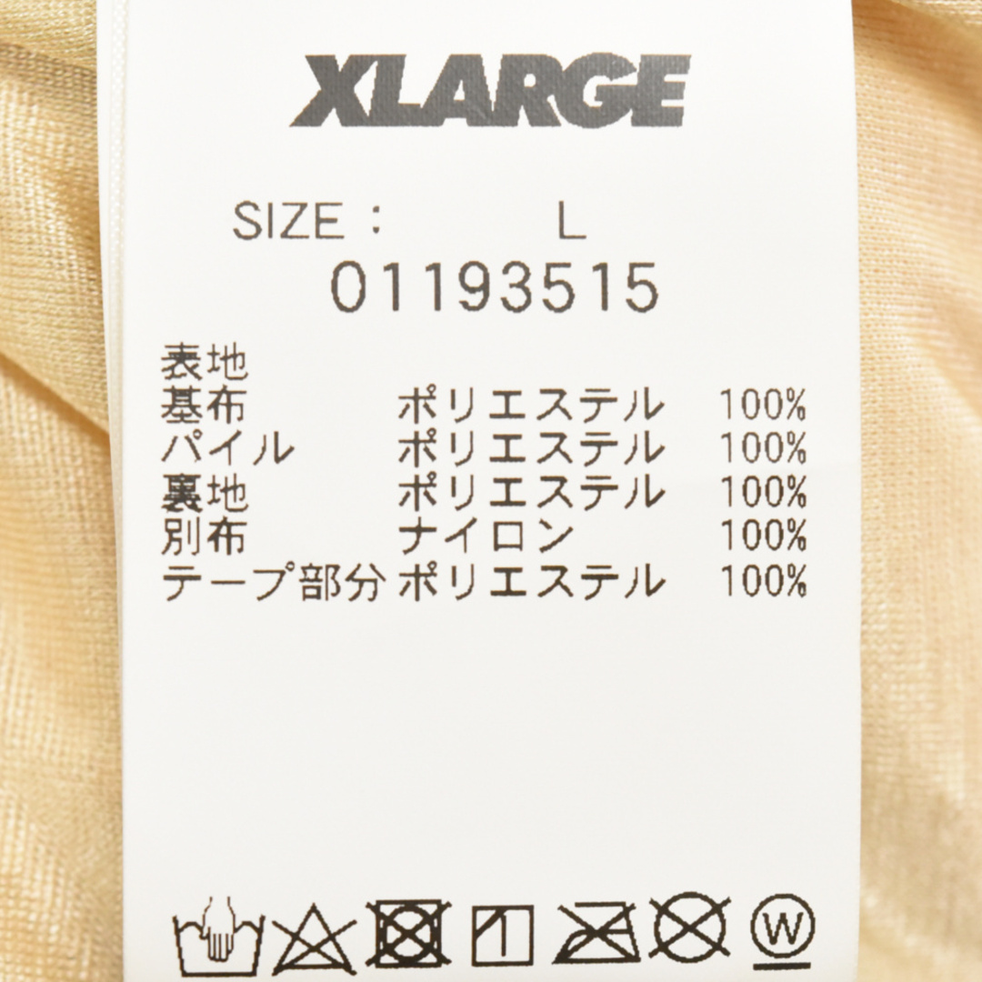 XLARGE(エクストララージ)のX-LARGE エクストララージ BOA FLEECE PULLOVER JACKET サイドロゴボアフリースジャケット ベージュ メンズのジャケット/アウター(フライトジャケット)の商品写真