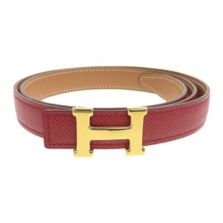 Hermes - エルメス ミニ コンスタンス リバーシブル ベルト 75 ユニセックス レッド ブラウン HERMES 【中古】 【アパレル・小物】