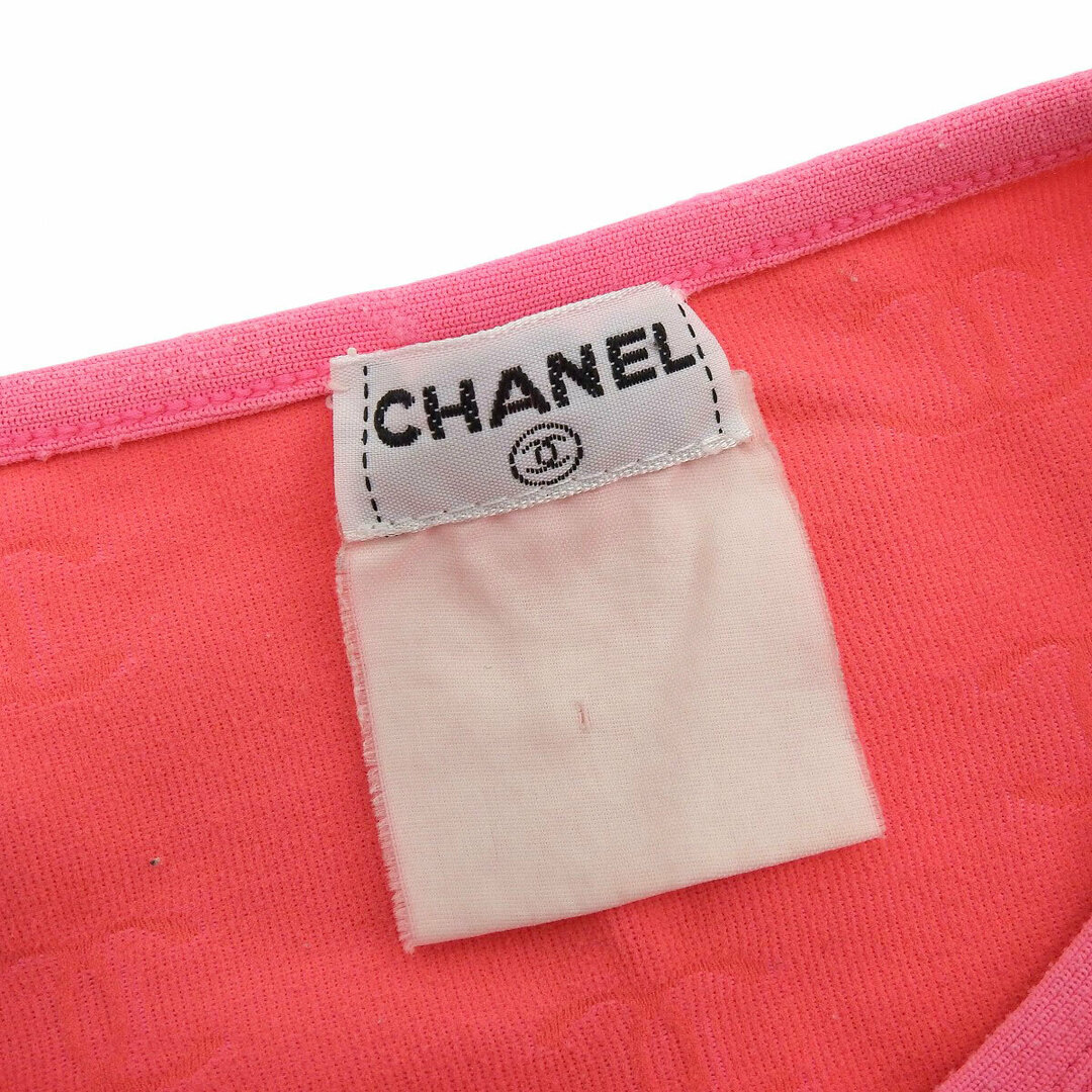 CHANEL(シャネル)のシャネル ココマーク クロップド Tシャツ レディース ピンク CHANEL 【中古】 【アパレル・小物】 レディースのトップス(Tシャツ(半袖/袖なし))の商品写真