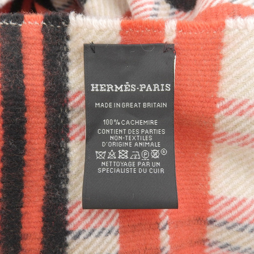 Hermes(エルメス)のエルメス カシミヤ ストール ユニセックス ベージュ レッド ブラック HERMES 【中古】 【アパレル・小物】 ハンドメイドのファッション小物(マフラー/ストール)の商品写真