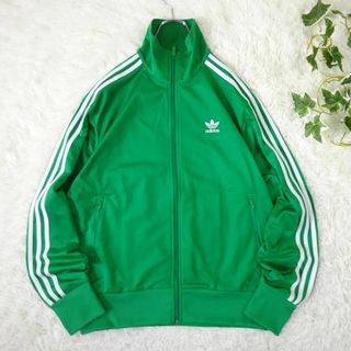 アディダス(adidas)のアディダス　ファイヤーバード　トラックトップ　トラックジャケット　XL　緑(ジャージ)