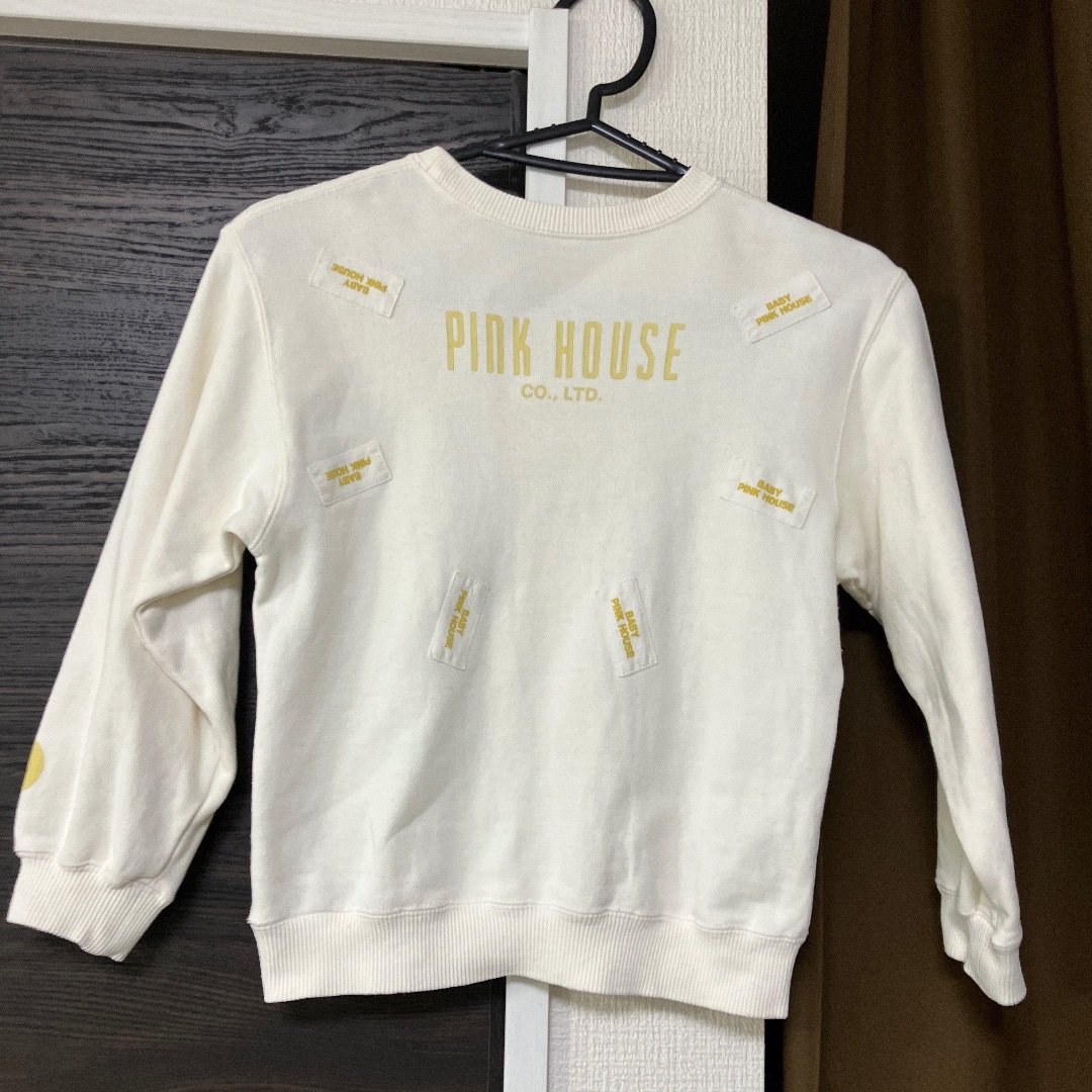 PINK HOUSE(ピンクハウス)のピンクハウスbaby pink house長袖トレーナー洗濯済み中古 キッズ/ベビー/マタニティのキッズ服女の子用(90cm~)(Tシャツ/カットソー)の商品写真