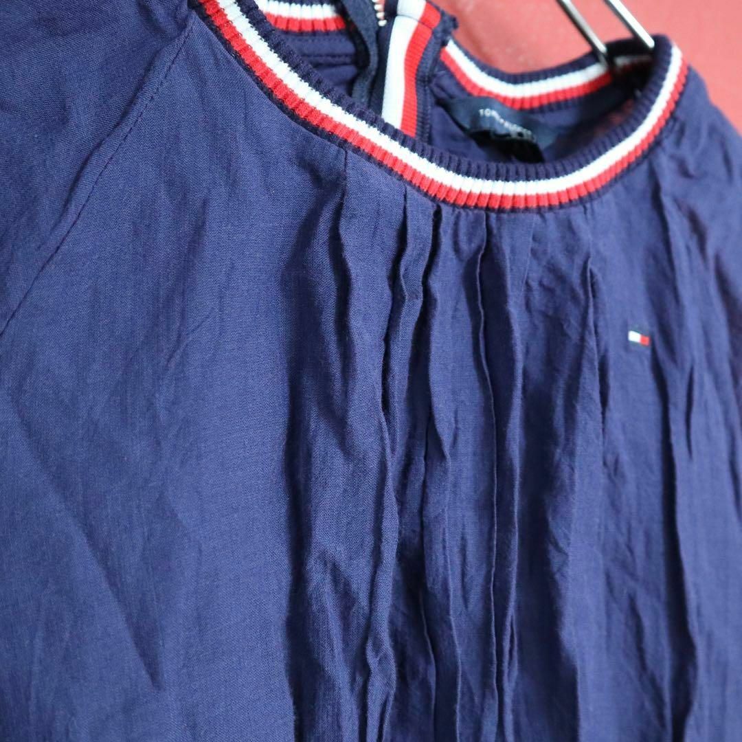 TOMMY HILFIGER(トミーヒルフィガー)の【美品】TOMMY HILFIGER ロゴ刺繍デザイン ノースリーブ ワンピース レディースのワンピース(ひざ丈ワンピース)の商品写真