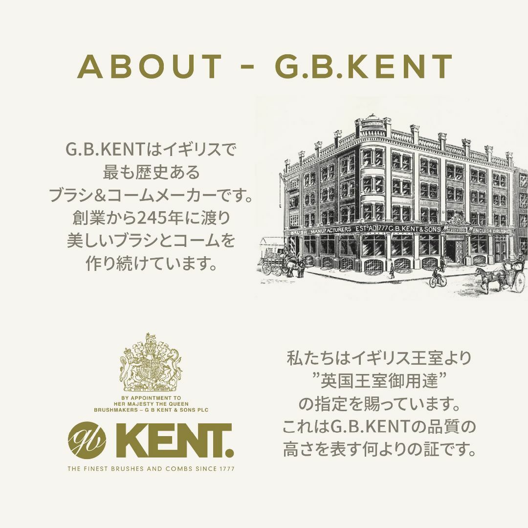 【スタイル:ダブルトゥース,グレーカラー】G.B.KENT ハンドメイド ドレッ コスメ/美容のヘアケア/スタイリング(その他)の商品写真