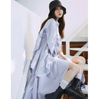 Acka original satin apron one-pieceの通販 by y's shop｜ラクマ