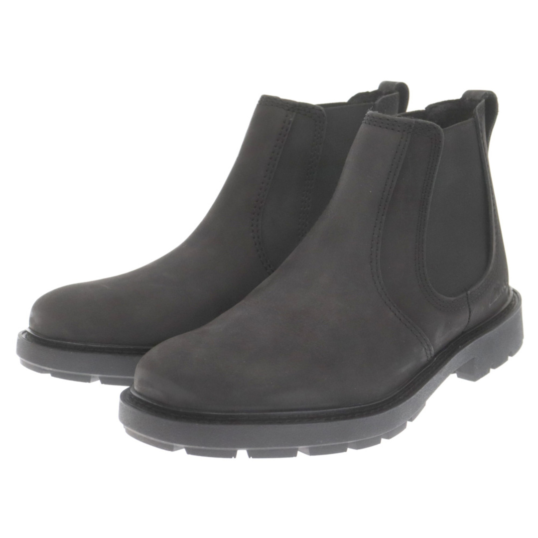 Clarks(クラークス)のClarks クラークス Craftdale 2 Hall Black Nubuck クラフトデイル2ホール ヌバックレザー ロゴ型押し サイドゴアブーツ ブラック レディースの靴/シューズ(ブーツ)の商品写真