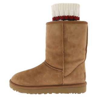 サカイ(sacai)のSacai サカイ ×UGG KNIT CLASSIC MINI 2 アグ ソックレイヤードムートンブーツ ブラウン US7/26cm 1102990(ブーツ)