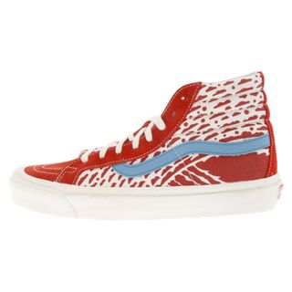 ヴァンズ(VANS)のVANS ヴァンズ ×John Van Hamersveld SK8-Hi ジョン・ヴァン・ハマーズベルド スケートハイカットスニーカー レッド US9/27cm VN0003T0QM4(スニーカー)