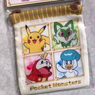 ポケモン 巾着 コップ袋 ピカチュウ ニャオハ ホゲータ クワッス(キャラクターグッズ)