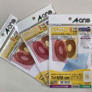 エーワン(A-one)の【3セット】29325 ラベル スリムCDケース背面用 フォト光沢 エーワン(オフィス用品一般)