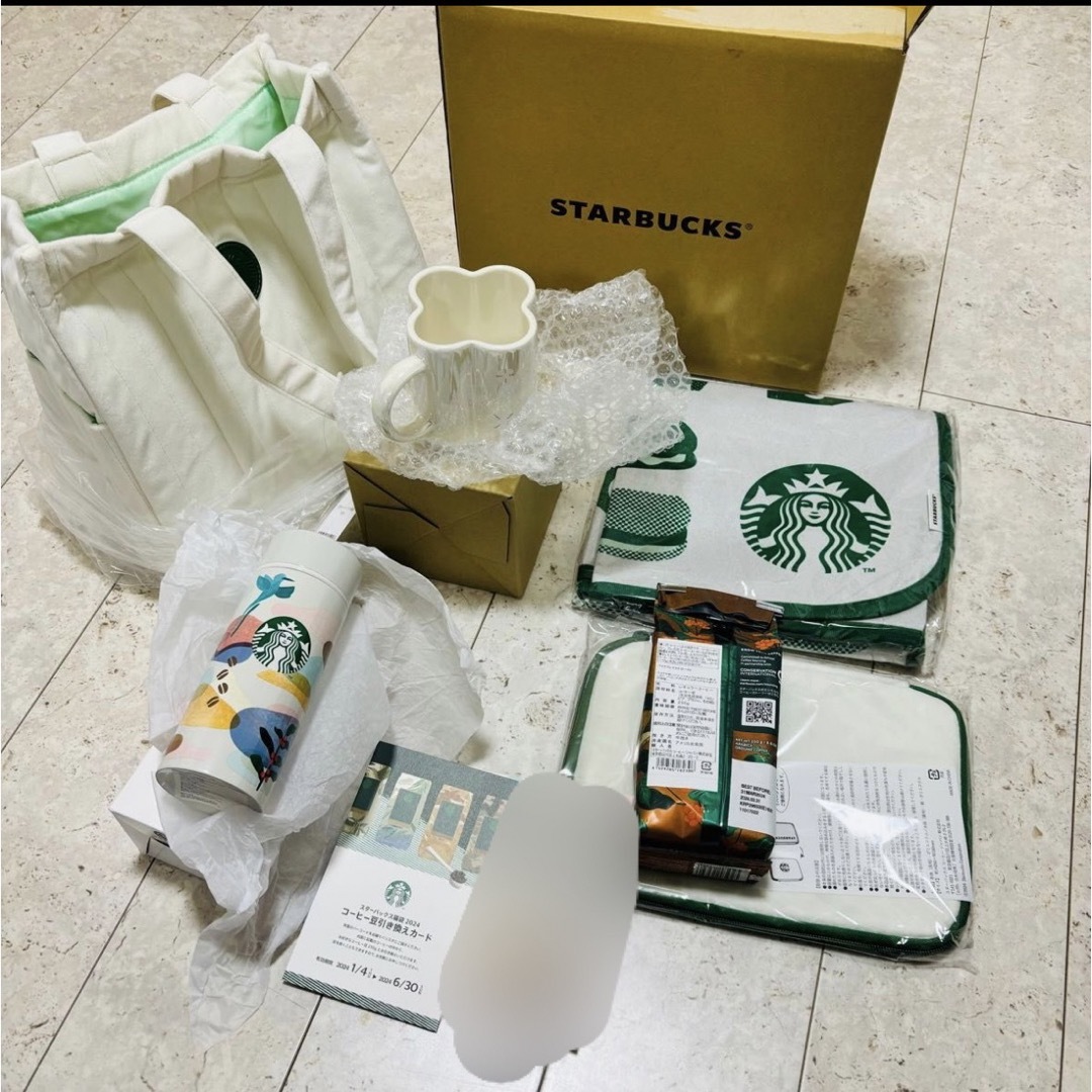 Starbucks(スターバックス)のスターバックス2024福袋 ステンレスボトル トートSTARBUCKS スタバ レディースのバッグ(トートバッグ)の商品写真