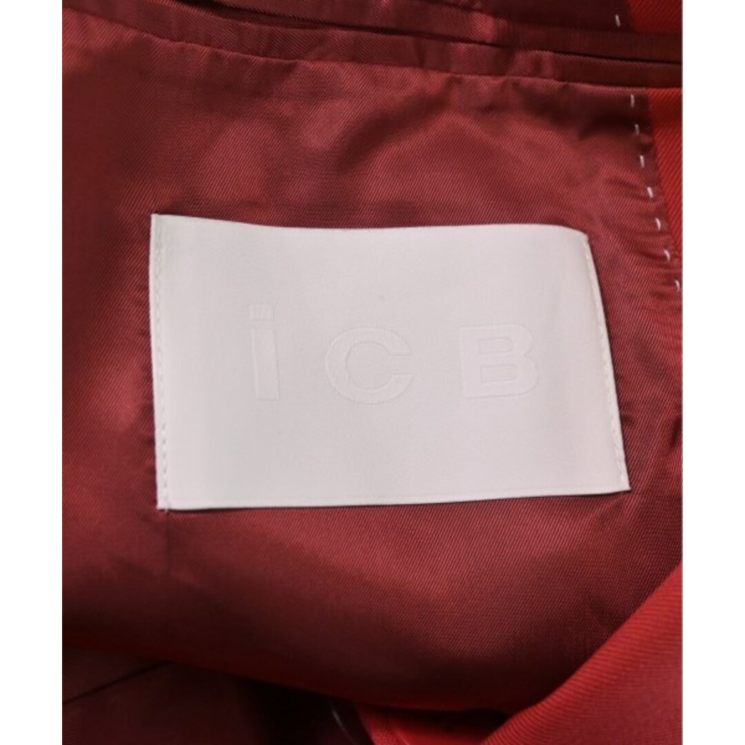 ICB(アイシービー)のI C B アイシービー カジュアルジャケット 4(M位) 赤 【古着】【中古】 レディースのジャケット/アウター(テーラードジャケット)の商品写真