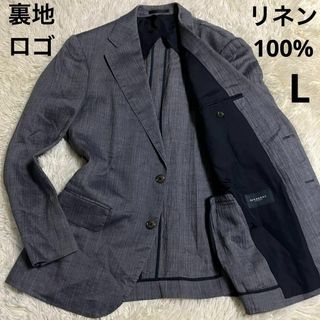 BURBERRY - 【希少・リネン100%】Burberry London テーラードジャケット L