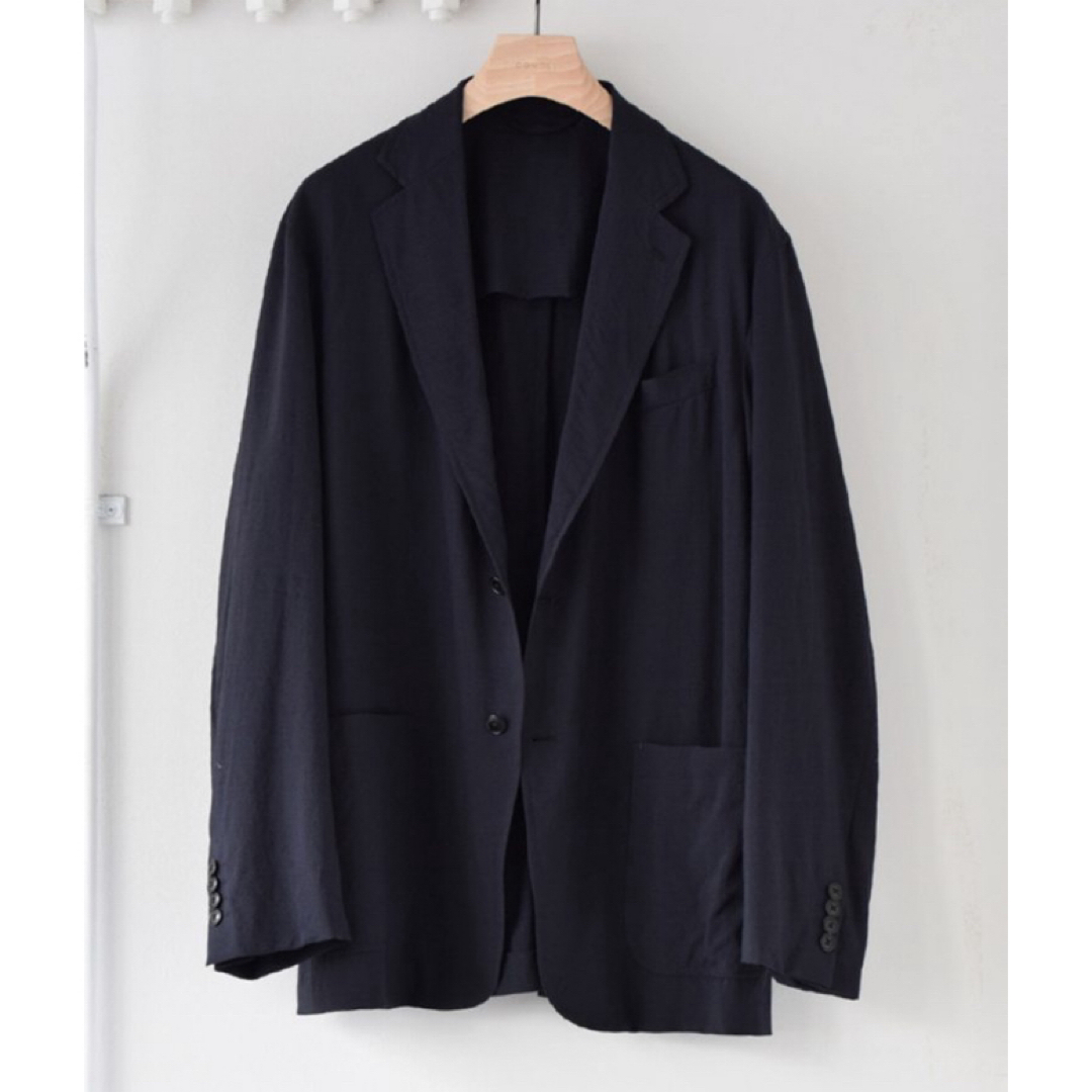 【美品】COMOL（コモリ）20SS ウール2Bジャケット NAVY サイズ1