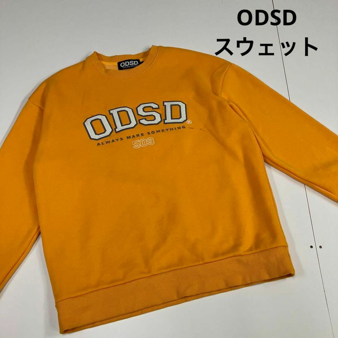 ODSD スウェット　ロゴ　イエロー　韓国　古着女子 メンズのトップス(スウェット)の商品写真