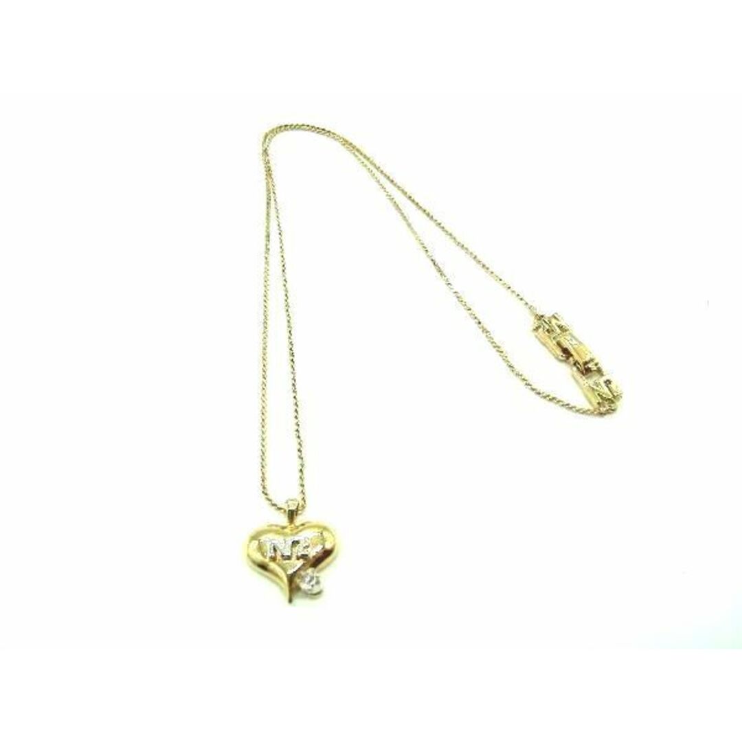 NINA RICCI(ニナリッチ)の■美品■ NINA RICCI ニナリッチ ラインストーン ハートモチーフ ネックレス ペンダント アクセサリー レディース ゴールド系 DE0181 レディースのアクセサリー(ネックレス)の商品写真