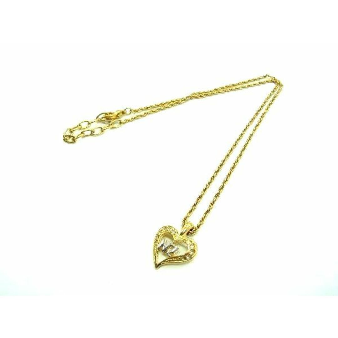 NINA RICCI(ニナリッチ)の■美品■ NINA RICCI ニナリッチ ハートモチーフ ラインストーン ネックレス ペンダント アクセサリー レディース ゴールド系 DE0432 レディースのアクセサリー(ネックレス)の商品写真