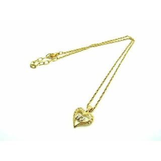 ニナリッチ(NINA RICCI)の■美品■ NINA RICCI ニナリッチ ハートモチーフ ラインストーン ネックレス ペンダント アクセサリー レディース ゴールド系 DE0432(ネックレス)