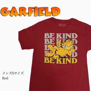 ティービーアンドムービー(TV&MOVIE)の【新品】ガーフィールド　メンズS Tシャツ　GARFIELD 赤　No.1(Tシャツ/カットソー(半袖/袖なし))