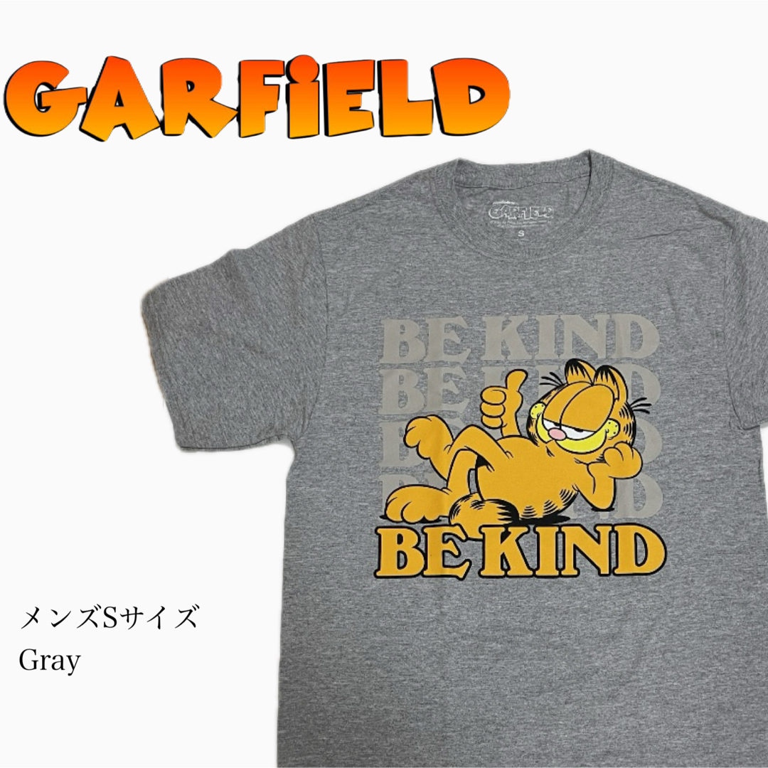 TV&MOVIE(ティービーアンドムービー)の【新品】ガーフィールド　メンズS Tシャツ　GARFIELD グレー　No.1 メンズのトップス(Tシャツ/カットソー(半袖/袖なし))の商品写真