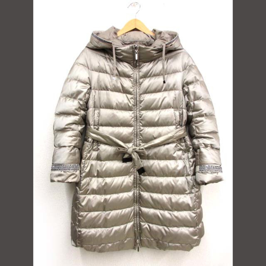 S Max Mara ビジュー 2wayフード リバーシブル ダウンコート S Max Mara ビジュー 2wayフード リバーシブル ダウンコート