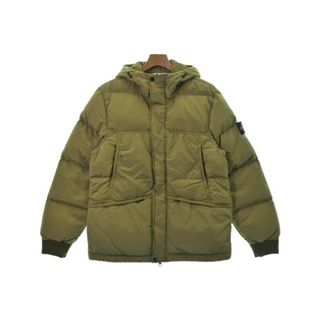 ストーンアイランド(STONE ISLAND)のSTONE ISLAND ダウンジャケット/ダウンベスト M カーキ 【古着】【中古】(ダウンジャケット)