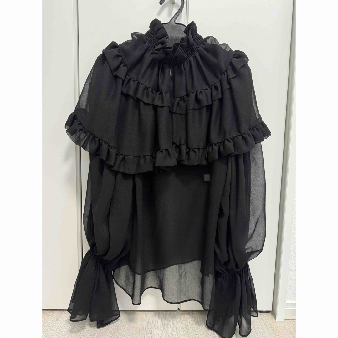 cygne シーニュ シフォンフリルブラウス Charles トップス cygne シーニュ シフォンフリルブラウス Charles トップス