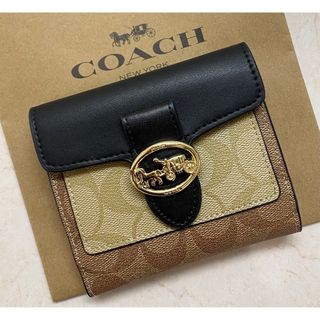 コーチ(COACH)の[新品未使用]✨COACHシグネチャー二つ折り財布✨ミニ財布✨(財布)