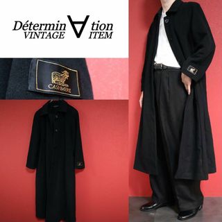 ヴィンテージ(VINTAGE)の【最高級/極美品】厳選ヴィンテージ カシミヤ100% 袖タグデザイン コート(ロングコート)