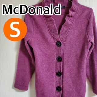 マクドナルド(マクドナルド)のmcdonalds ニット カーディガン ジャケット ピンク系  S【CT1】(カーディガン)