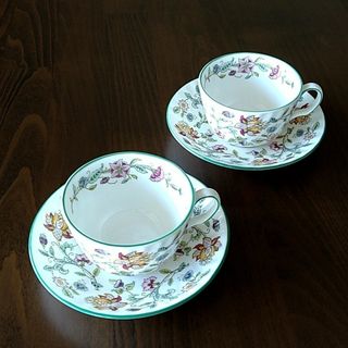 ミントン(MINTON)のミントン　 Minton　ハドンホール グリーン　カップ＆ソーサー　2客セット(食器)