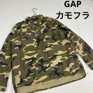 ギャップ(GAP)のGAP ギャップ　シャツジャケット　迷彩　カモフラ　刺繍　古着女子(ミリタリージャケット)