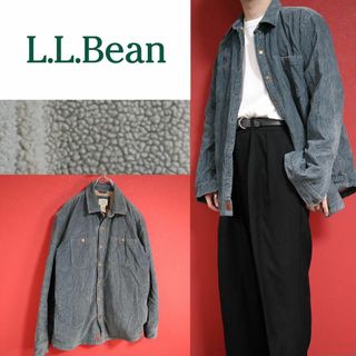 エルエルビーン(L.L.Bean)の【希少】L.L.Bean ロゴボタン 革タグデザイン コーデュロイボアジャケット(ミリタリージャケット)