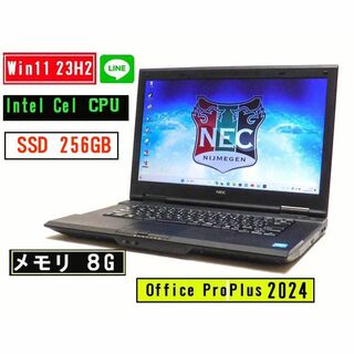 エヌイーシー(NEC)のVersaPro Cel2.0/8G/ 新品SSD256G/オフイス/Win11(ノートPC)