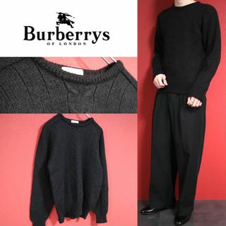 バーバリー(BURBERRY)の【極希少】Burberrys 90s 白タグ ケーブル編み アルパカ ニット(ニット/セーター)