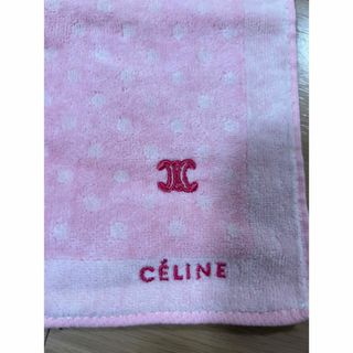 セリーヌ(celine)のセリーヌ　タオルハンカチ　ピンク　新品(ハンカチ)